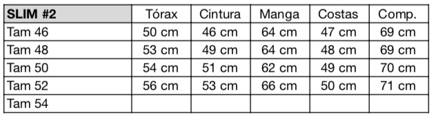 xivid9 - tabela de medidas slim #2